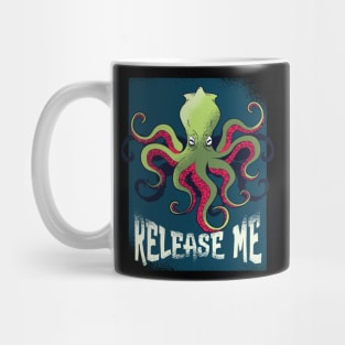 Release me Kraken cartoon Mug